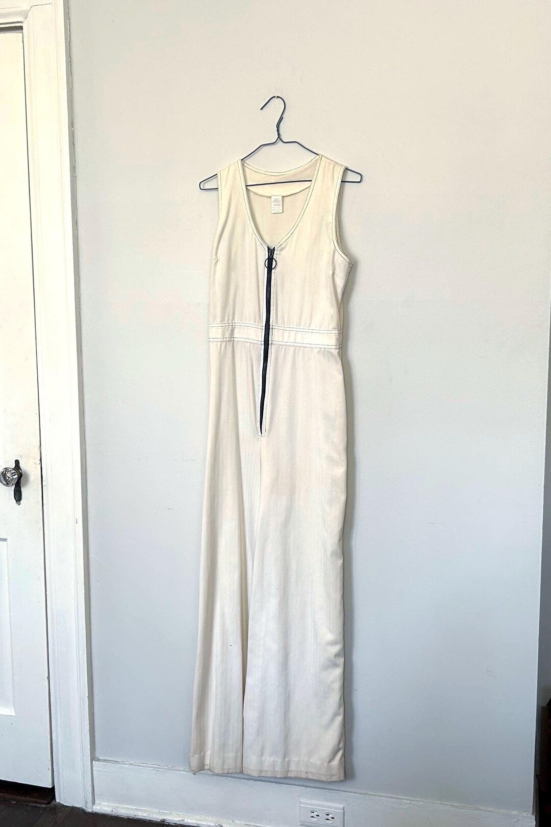 1970s Denim Tie Waist Jumpsuit | XS/S main image 0