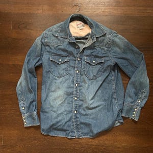 ギャップ 90s GAP denim shirt L l botton s-l1200.jpg
