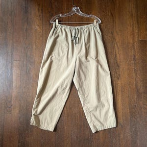 Vintage 90’s Cotton Beige baggy drawstring  elastic waistband XL