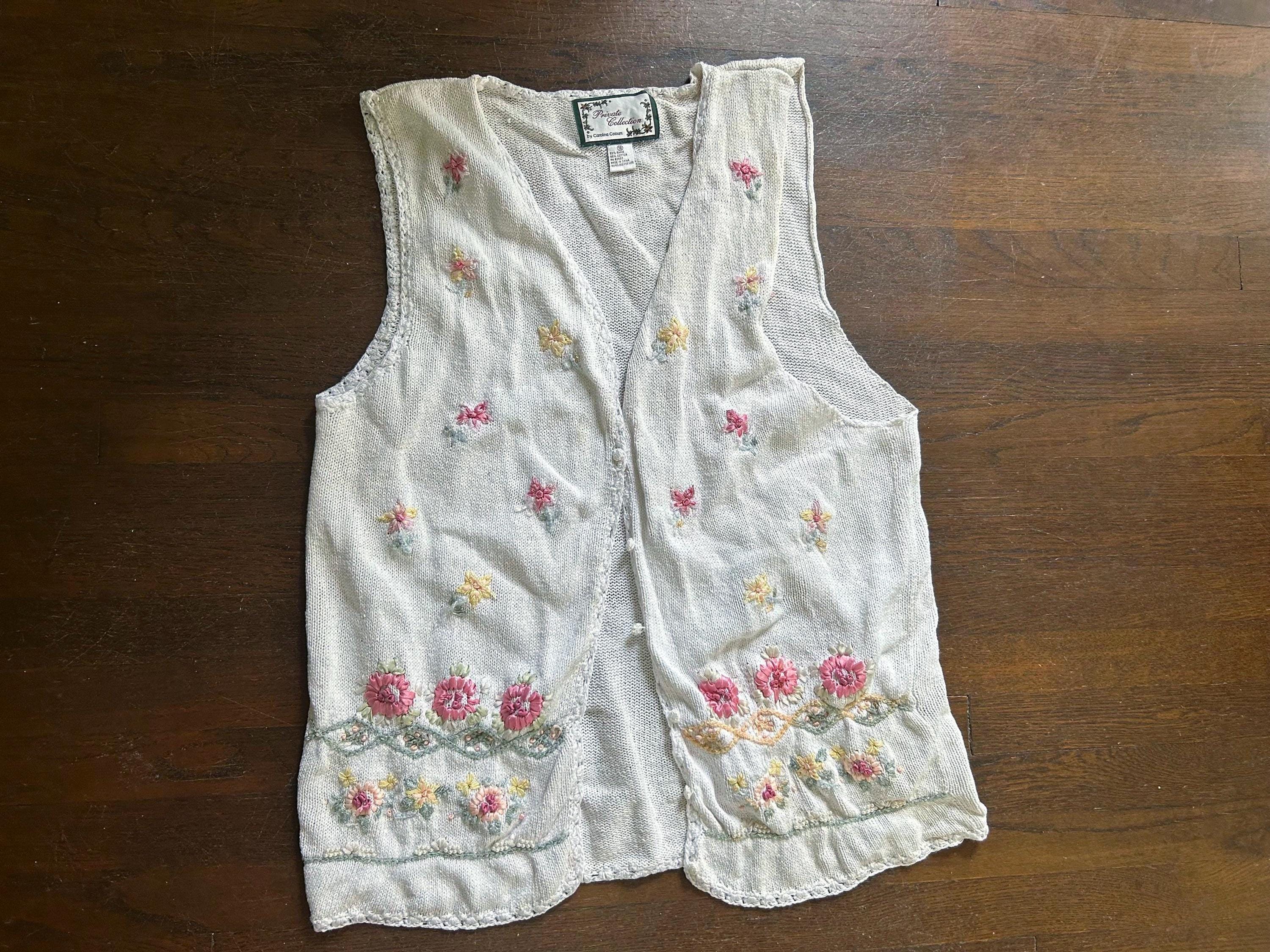 トップス vintage90s A.P.C. sizeS vest wool&cotton Vintage 90's Red Knit Sweater Vest, Cabin Creek, Button