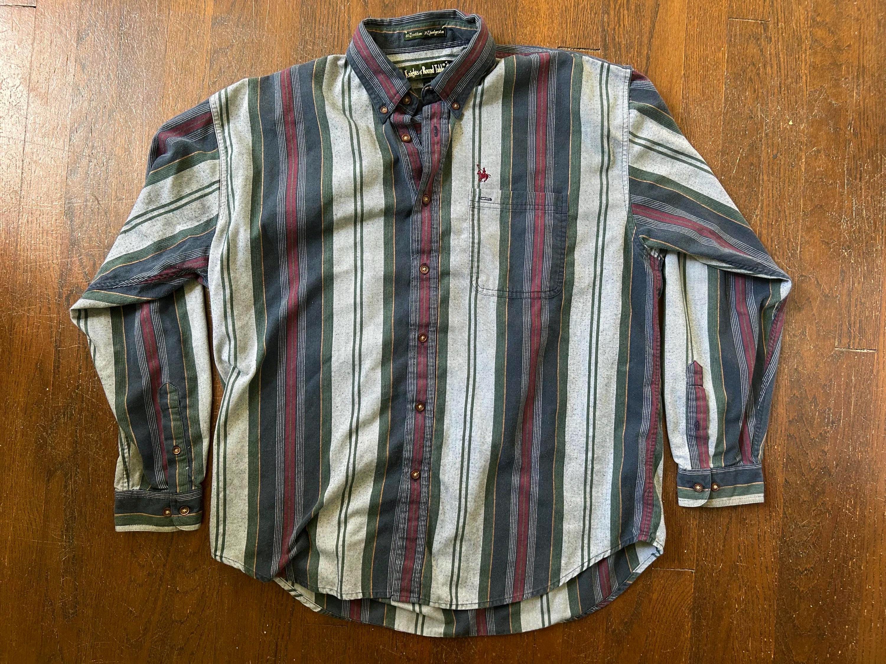 Vintage Stripe Button Down Shirt - Etsy