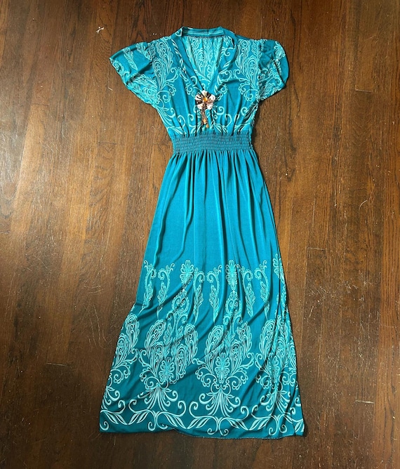 beaded sun dress Cabana Life - Side Slit Maxi Dress - Navy main image 1