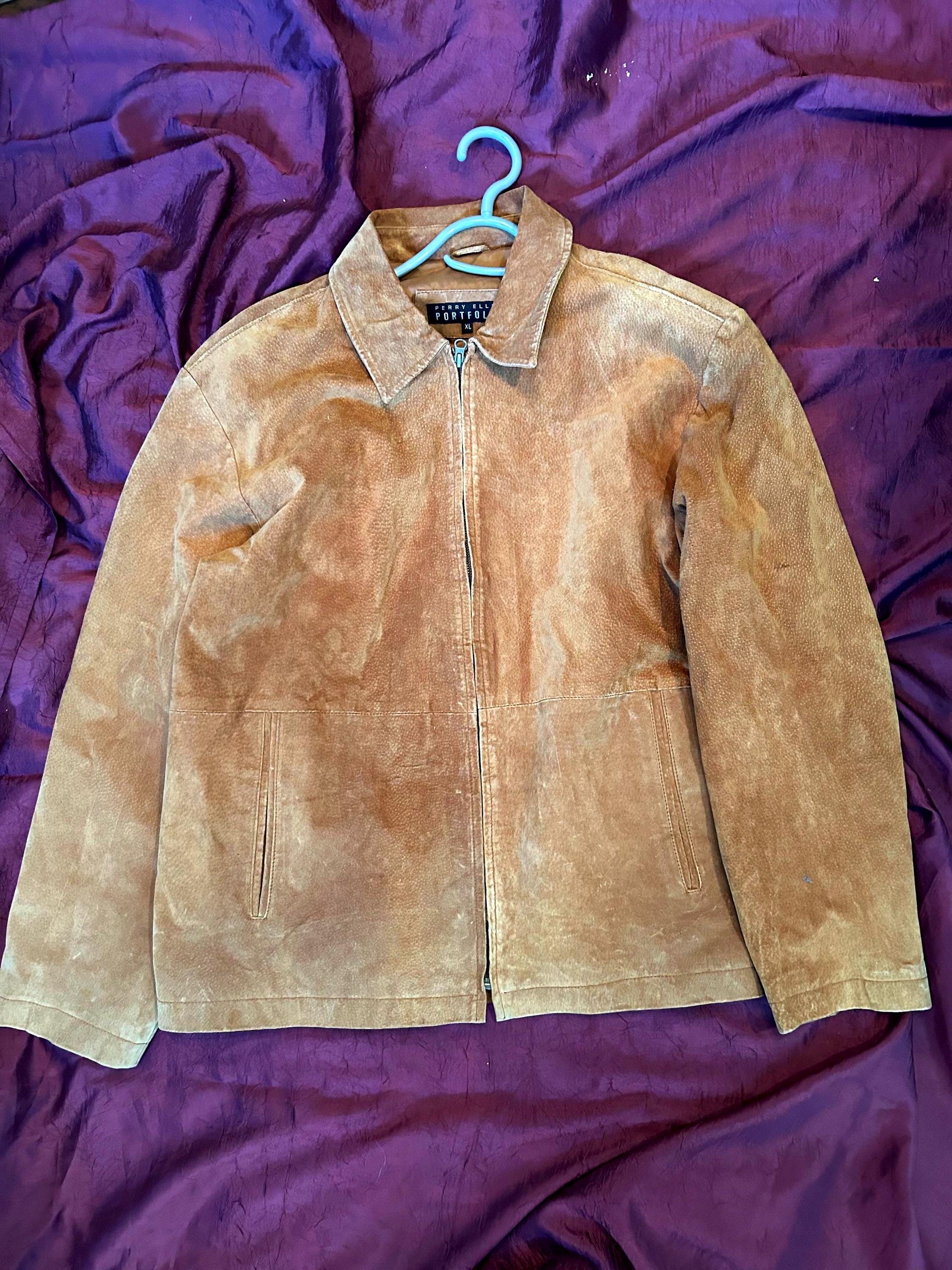 Mens Vintage Suede Jacket Xl - Etsy