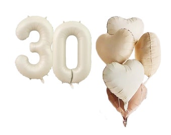 30th birthday party, Balloon decor, birthday decor, 30th Number balloon Set birthday decor 30th Birthday Decor Anniversary 40th, 30 number