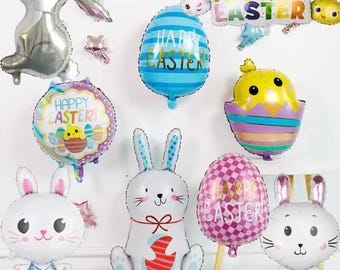 Ballon lapin ester, ballon lapin, décoration de Pâques, ballon oeuf de Pâques, ballon poulet