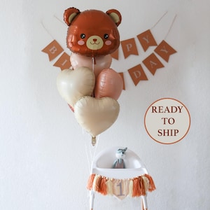 Bear balloon, teddy bear 1st birthday party, bear birthday party, teddy bear party, bear theme party, bear first birthday