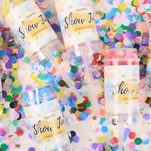 Confetti Popper - Festa de aniversário - Confetti Push Pop - Confetti - Casamento Confetti Chá de bebê