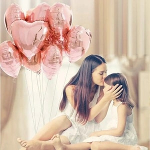 Pink heart balloon, pink baby shower balloon, pink balloon decor, pastel balloon decor