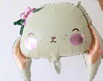Cute Bunny balloon, bunny balloon for girls birthday party, rabbit balloon, huge banny balloon