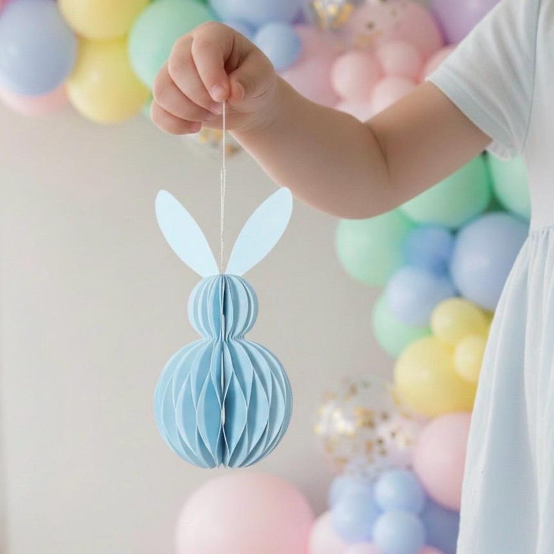 Easter Bunny Honeycomb Decoration, Bunny Decor, Easter Party Bunny ...