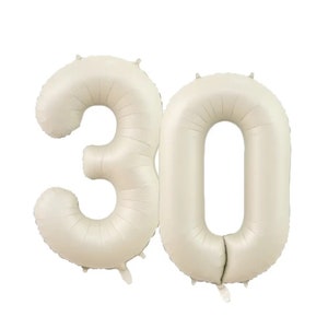 30th 21st 16th number Balloons birthday, Sand Bone Number Balloon 40th 80th 18th birthday party