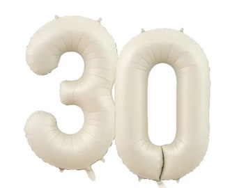 30th 21st 16th number Balloons birthday, Sand Bone Number Balloon 40th 80th 18th birthday party