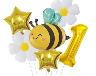 1st bee birthday party, bee balloon, honey bee birthday, Bee Day Celebration, Busy Bee Theme bumble bee baby birthday