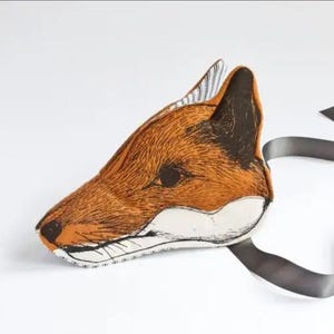 Woodland Cotton Fox Mask Animal Costume Mask for Kids and Adults Eco-Friendly Party Mask Fox Themed therian mask