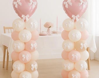 Bow baby shower, bow decoration, girl baby shower, pink baby shower, bow balloon