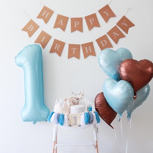 1st birthday party decor Baby Boy, first birthday decor, blue decorations for Boy balloons kit Birthday Party Blue balloon First birthday