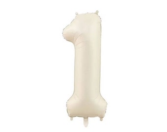 1st birthday number balloon First birthday  Beige Cream Bone Neutral Number Matte 2nd 3rd 5th birthday party