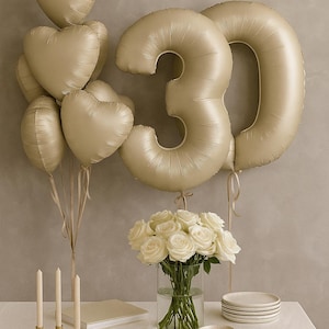 30th birthday party, birthday decor, 30th Number balloon Set birthday decor 30th Birthday Decor Anniversary 40th, 20th balloon decor