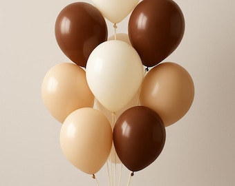 Globo bohemio pastel, decoración de globos de otoño, globo marrón