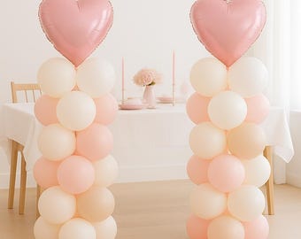 Rosa Babyparty, rosa Ballon Säule, Baby Mädchen Babyparty Ballon Aufsatz, boho Babypartyballon, Baby Mädchen Babyparty