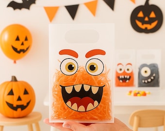 Halloween treat bags, party gift bags, Halloween favor bags, Halloween party gift bags, Halloween goodie bags, monster bags