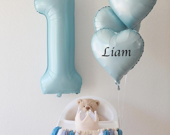 Baby Boy 1st Birthday Blue Balloon Decor Set