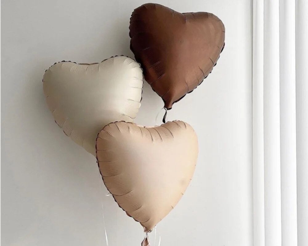 Heart shaped foil balloons - Neutral