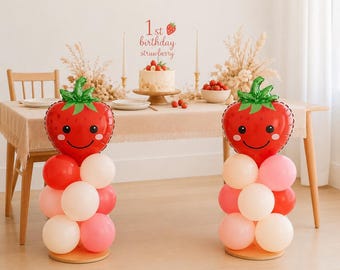 Strawberry baby shower balloon, strawberry decor, strawberry balloon, strawberry decor, strawberry 1st birthday