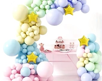 DIY pastel balloon arch, Birthday Girl Garland balloon, pink baby shower, sweet birthday girl, summer first birthday baby girl