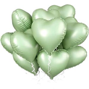 Pink baby shower, heart balloon, sage balloon, girl baby shower, Gender Reveal Celebration Balloon, Gender Reveal Decor, boy or girl party