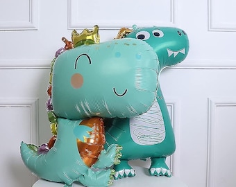 Globo de dinosaurio gigante, decoración para fiesta de primer cumpleaños de dinosaurio, globo grande de T-Rex, globos de dinosaurio, globos de dinosaurio, globo de cumpleaños de dinosaurio