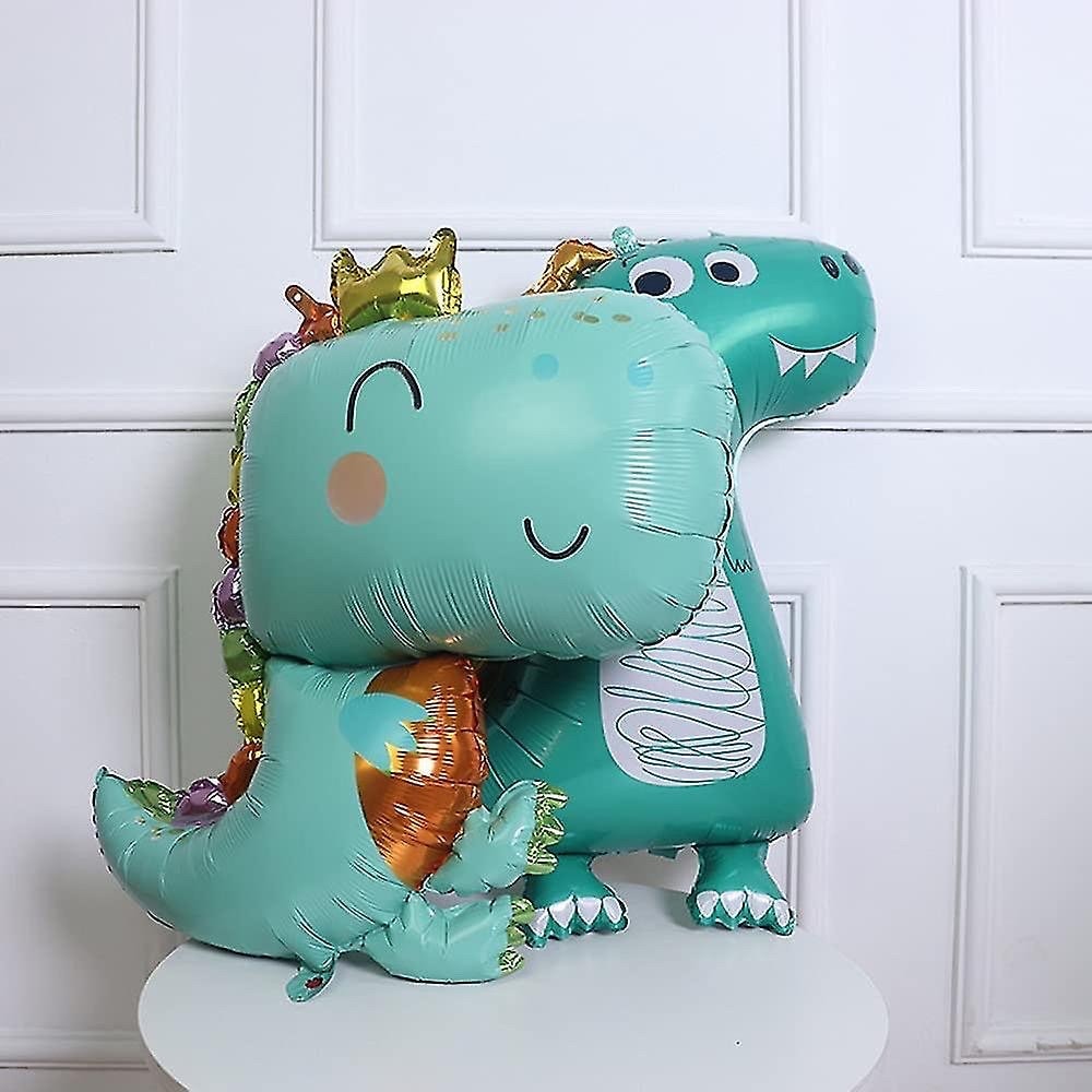 3D Dino Folienballon, T-Rex, Orange – Selbststehender Partyballon Für Kindergeburtstage