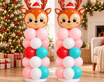 Weihnachtsbabyparty, winterliche Babypartydekorationen, Weihnachtsmann-Ballon