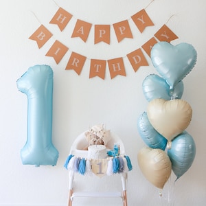 Baby Boy 1st birthday party, first birthday decor, blue decorations kit Boys balloons Birthday Party Blue balloon First birthday party