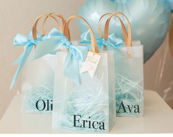 Personalisierte Baby-Dusche-Geschenk-Taschen, personalisierte Geschenk-Tasche, Baby-Dusche-Bevorzugungsbeutel, Baby-Dusche-Willkommens-Tasche, individuelle Baby-Dusche-Gäste-Taschen