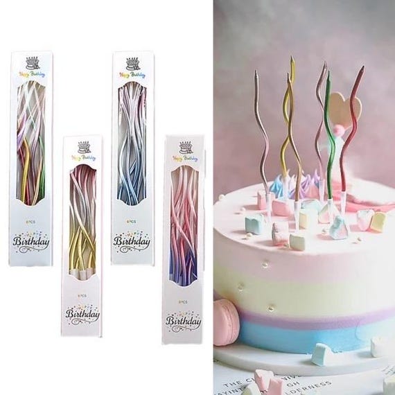 Bessy Shop Birthday Candles For Cakes,20 Piece Birthday Candles Rainbow Party Candles With Holders,for Baby Shower Cake Wedding Party Decoratio(7cm