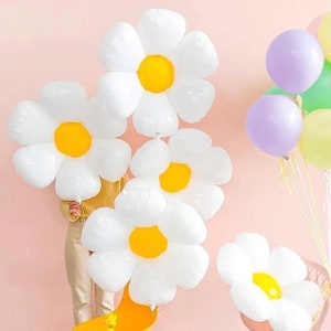 Madeliefjeballon 28 inch, decor eerste babyverjaardag, margrietdecoratie, madeliefjeverjaardagsfeestje, babyshower, grote bloemenballon, babyshower