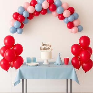 Circus themed party decor balloons arch DiY, Circus balloons, retro balloon mini 5 inches, Retro balloon arch garlands