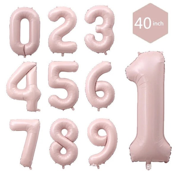 Number balloon, 1st birthday baby girl, pink giant number balloon, First birthday party decor, 1st number balloon, one number balloon