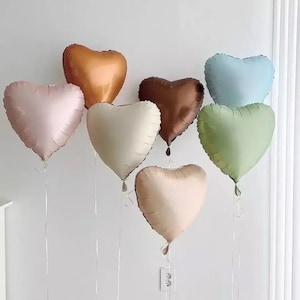 Herzballon, rosa Herzballons, Babypartyballondekor, Heliumherzballons
