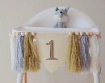 High chair banner, 1st birthday banner, high chair banner for baby, one high chair banner One silly goose theme