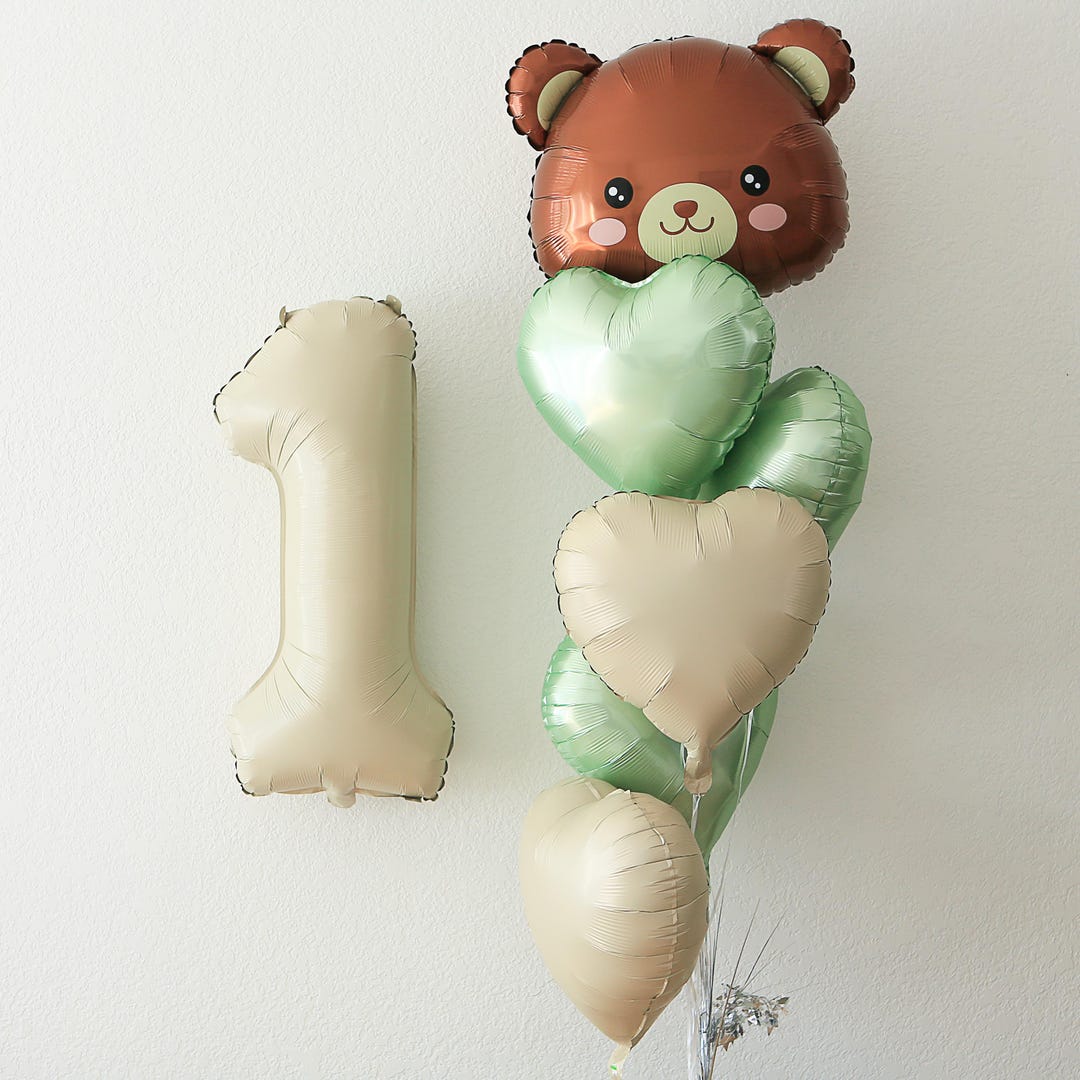 1st Birthday Balloon Set, Birthday Baby Boy Girl Balloon Decor, Pastel ...