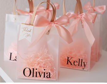 Personalisierte Geschenktüten, individuelle Brautjungfer Hochzeit Gefälligkeiten, Geschenktüten mit einem Namen, Goodie Bags, individuelle Bevorzugungstasche