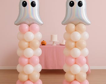 Little boo baby shower, baby shower Halloween, 1st birthday Halloween, Halloween balloon tower, pink Halloween, cute ghost balloon