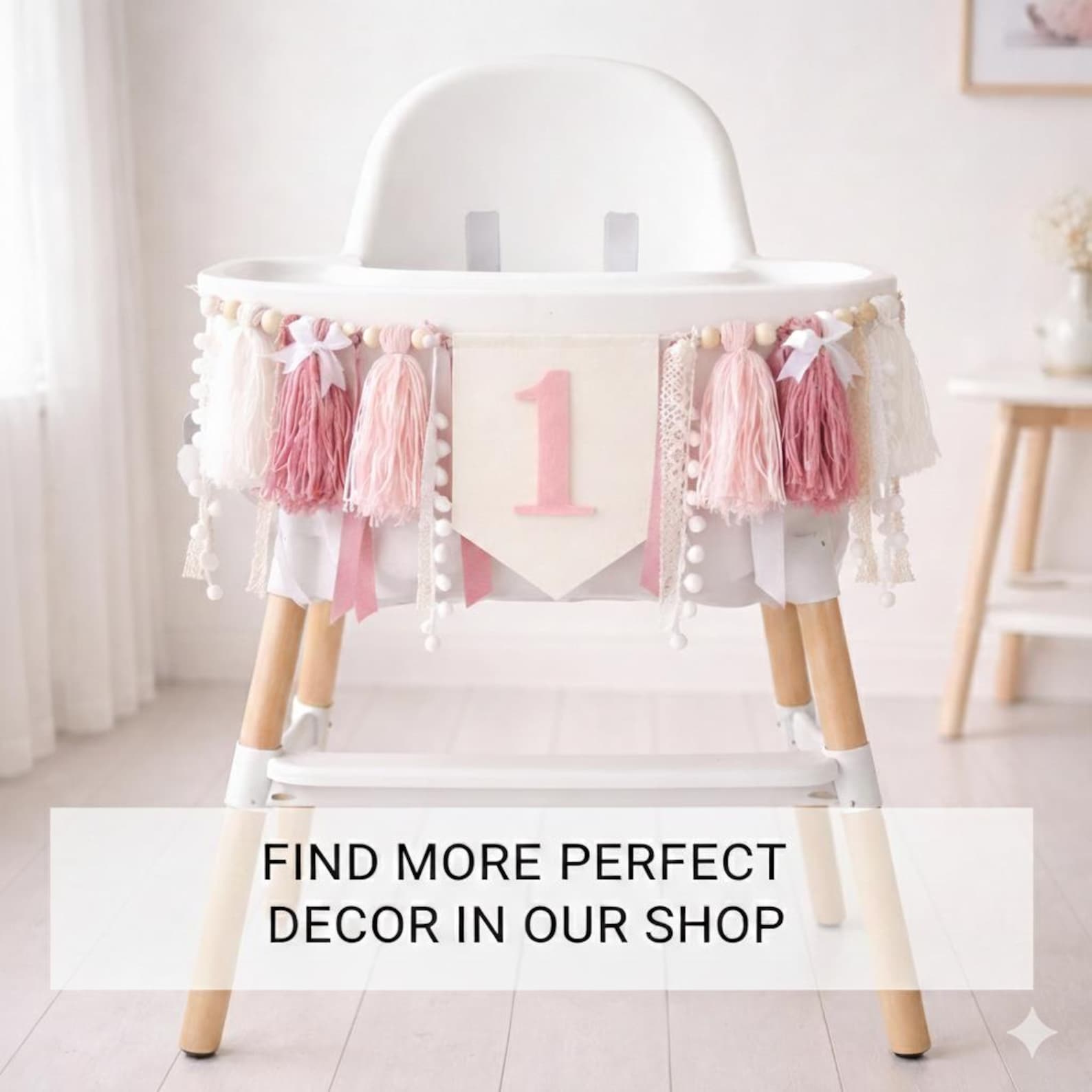 Blush Pink 1st Birthday Balloon Decoration, First Birthday Baby Girl ...