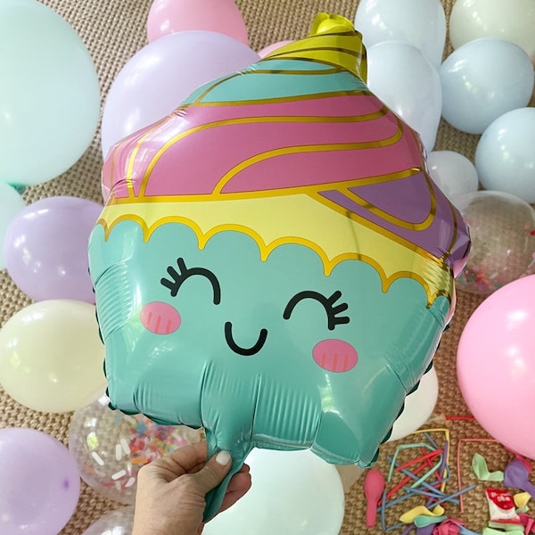 Cupcake Balloon, Sweet Party Decor, Candy Party Decorations, Ice Cream Party, Balloon decor, Sweet Treats Cupcake Balloon,