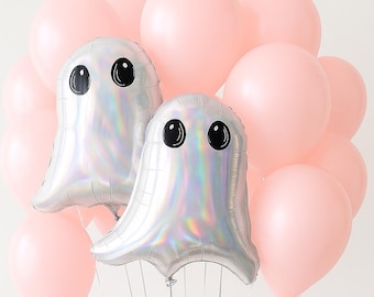 Halloween baby shower balloon, a little boo Baby shower, cute Ghost balloon, pink pastel Halloween, baby ghost balloon, a baby is brewing