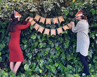 Manualidades de otoño para feliz cumpleaños, pancarta de cumpleaños boho, pancarta de otoño, guirnalda de banderas de papel para fiesta de cumpleaños, decoración minimalista de cumpleaños feliz