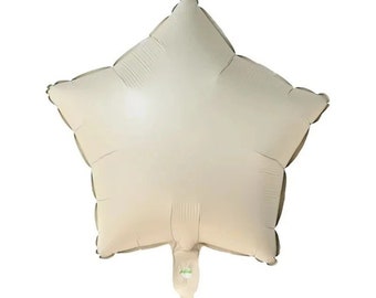 Globo de estrella de aluminio neutro, decoración para fiestas (18 pulgadas)