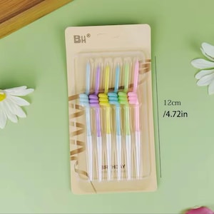 Birthday Candle Cake Baking Decoration Curve Rotating Curved Candles 6 pieces
